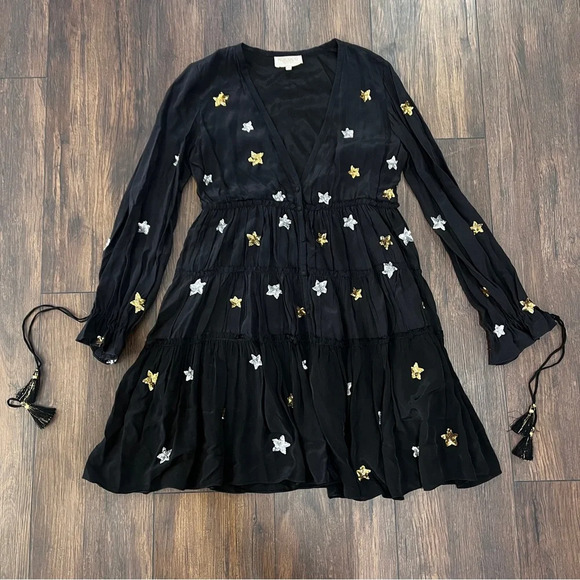 Rococo Sand Revolve Astral mini dress, black sequined stars size medium - Picture 5 of 13